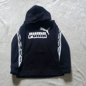 Black and White Puma Pullover Hoodie